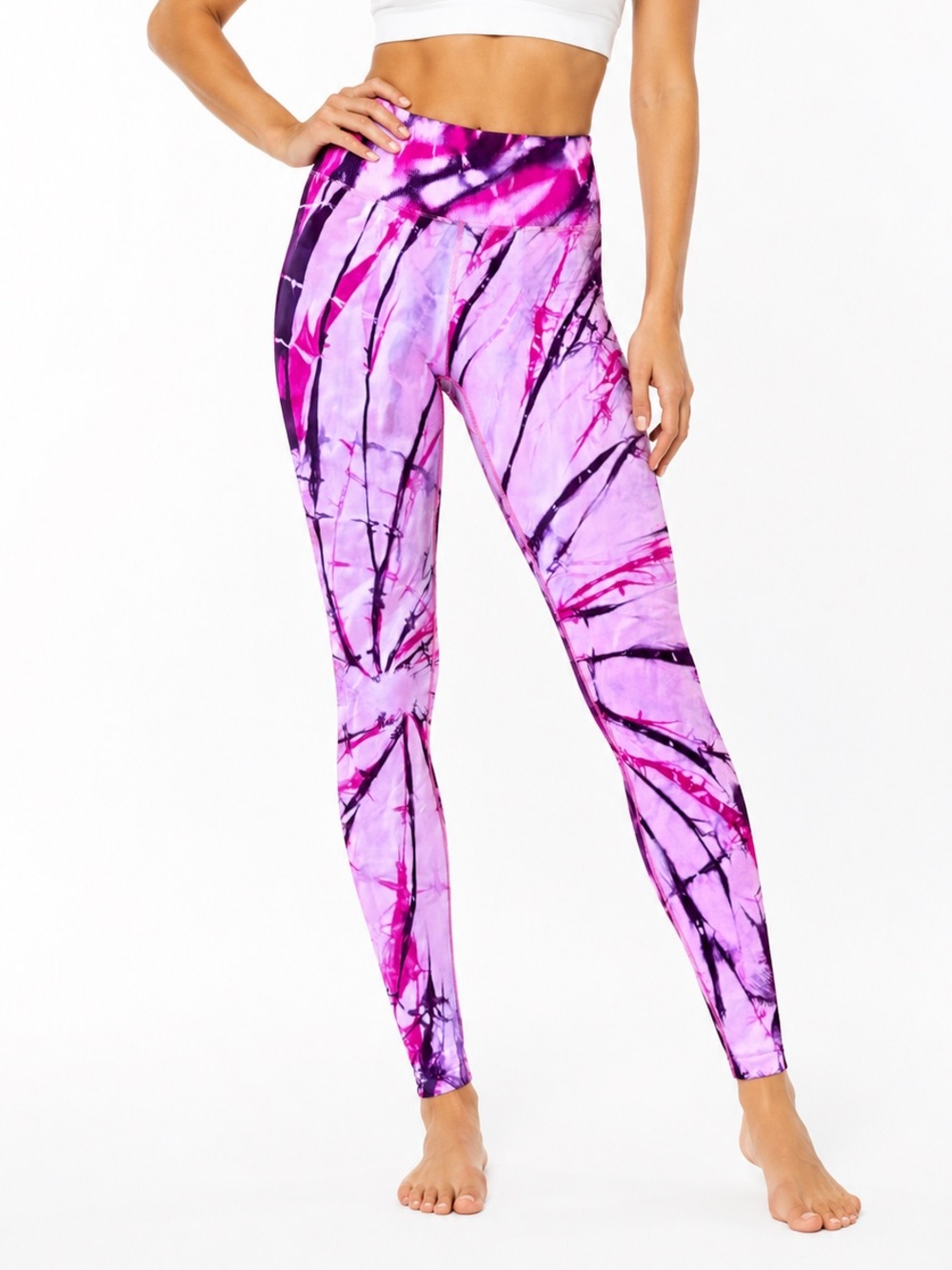 PINK Victoria’s Secret active seemless ultimate leggings Sz small spiral tie dye